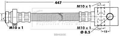 BORG & BECK stabdžių žarnelė BBH6608